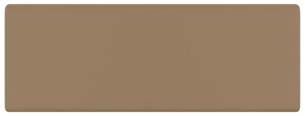 Lavatório luxuoso quadrado 41x41 cm cerâmica creme mate