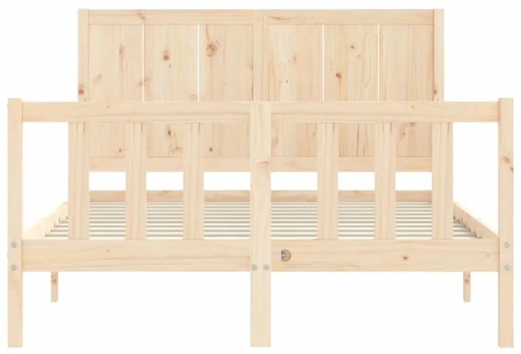 Cama sem colchão 140x200 cm madeira de pinho maciça
