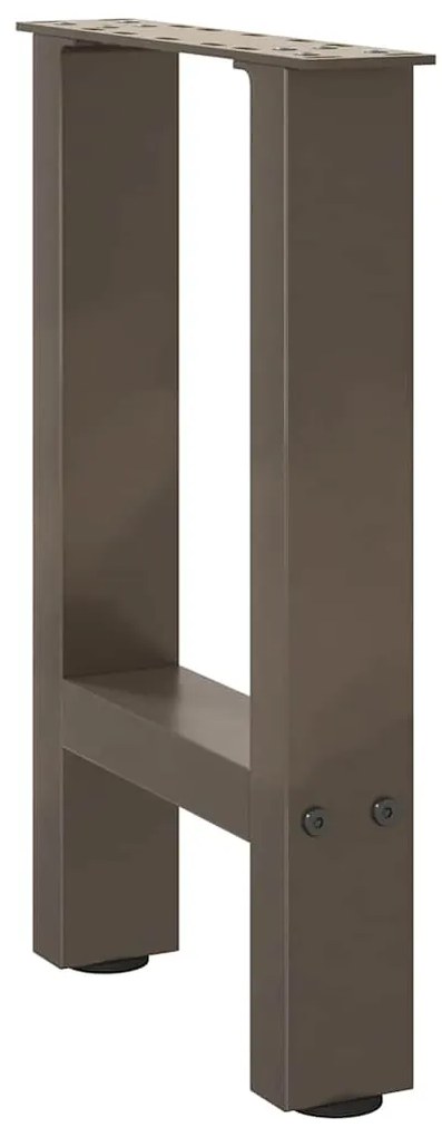 Pés para mesa de centro em aço natural, 2 peças, 38x(42-43) cm, aço