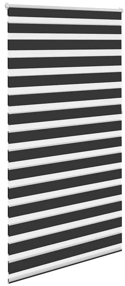 Estore de rolo 120 x 230 cm, linhas de zebra / Preto