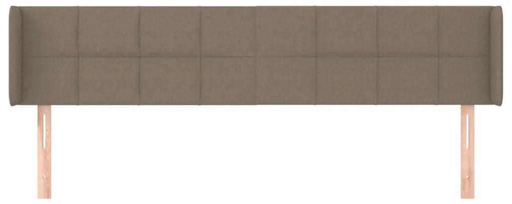 Cabeceira cama abas tecido 203x16x78/88 cm cinzento-acastanhado