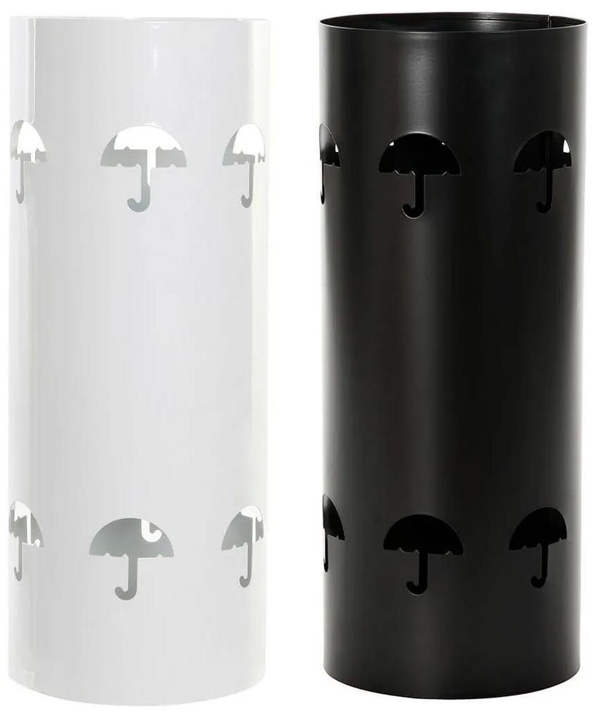 Paraplubak DKD Home Decor Branco Preto Metal (2 pcs) (19.5 x 19.5 x 47.5 cm)