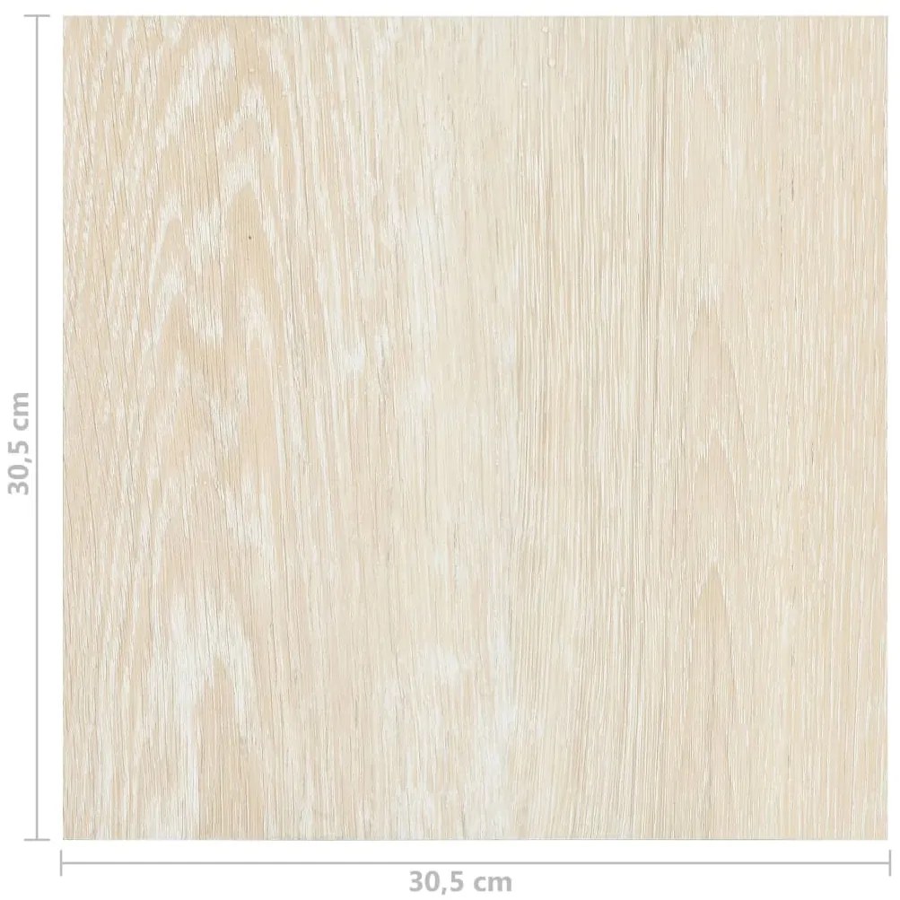 Tábuas de soalho autoadesivas 55 pcs 5,11 m² PVC bege