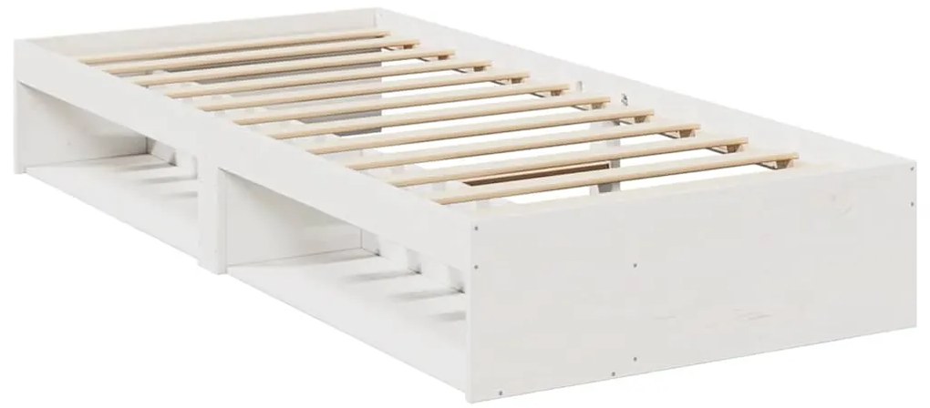 Sofá-cama sem colchão 80x200 cm madeira de pinho maciça branco