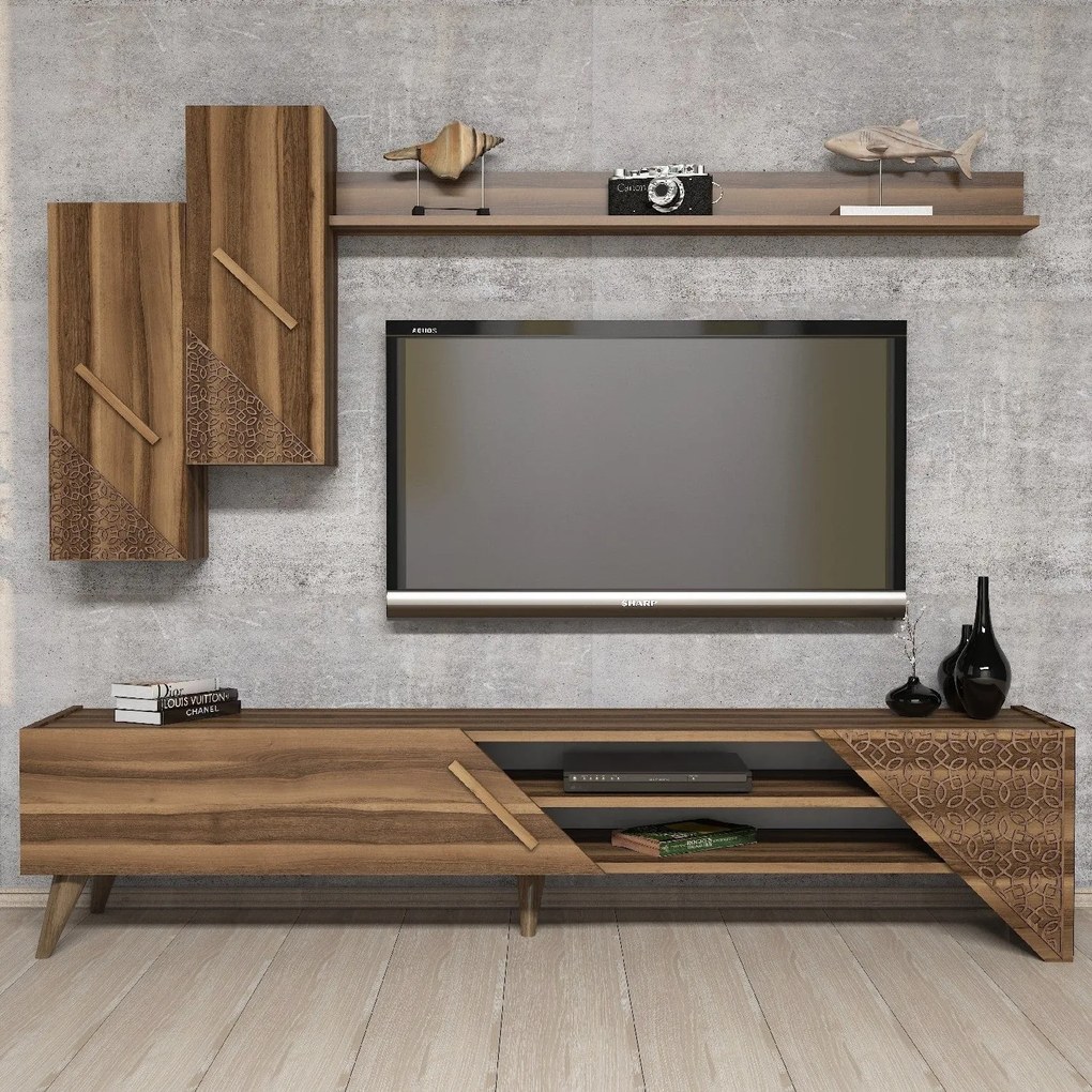 Móvel TV Beril – Nogueira – 180x40x37 cm