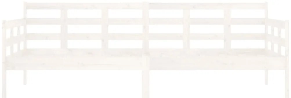 Sofá-cama 80x200 cm madeira de pinho maciça branco