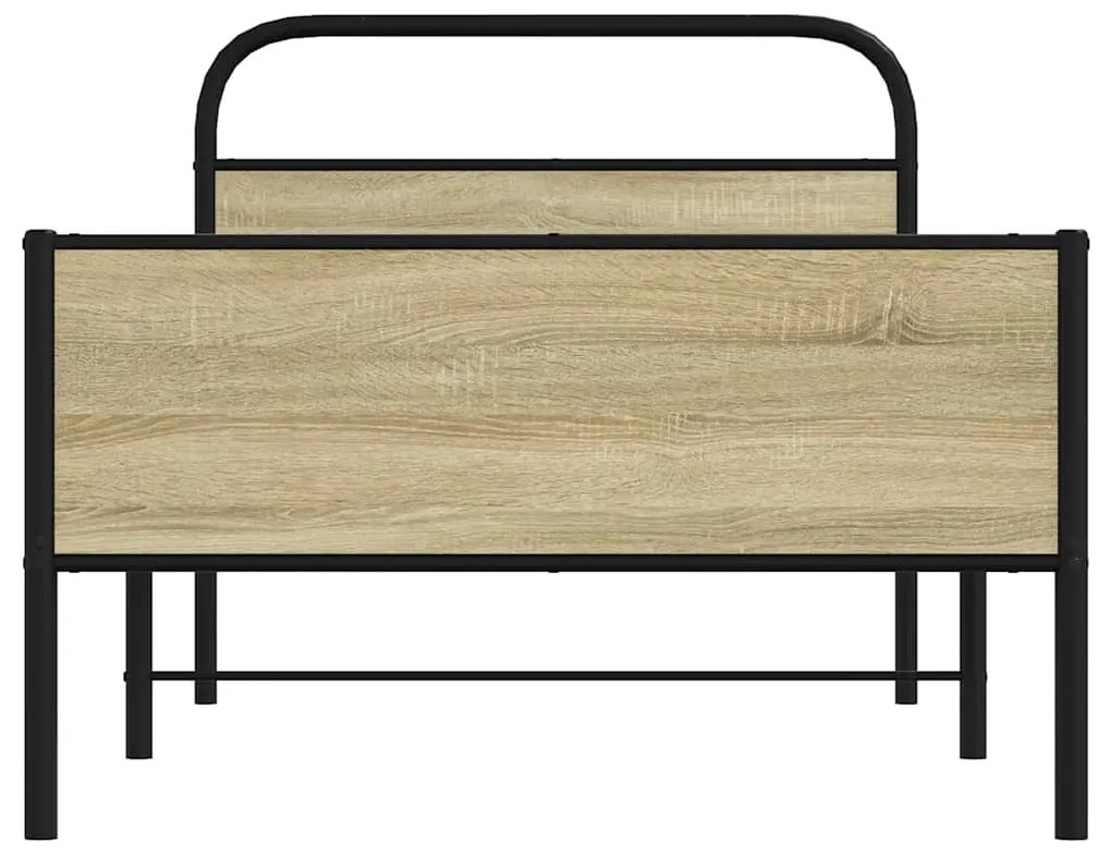 Estrutura cama s/ colchão derivados de madeira carvalho sonoma