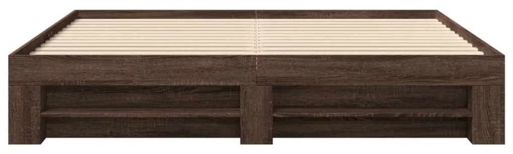 Estrutura de cama sem colchão 180x200 cm carvalho castanho