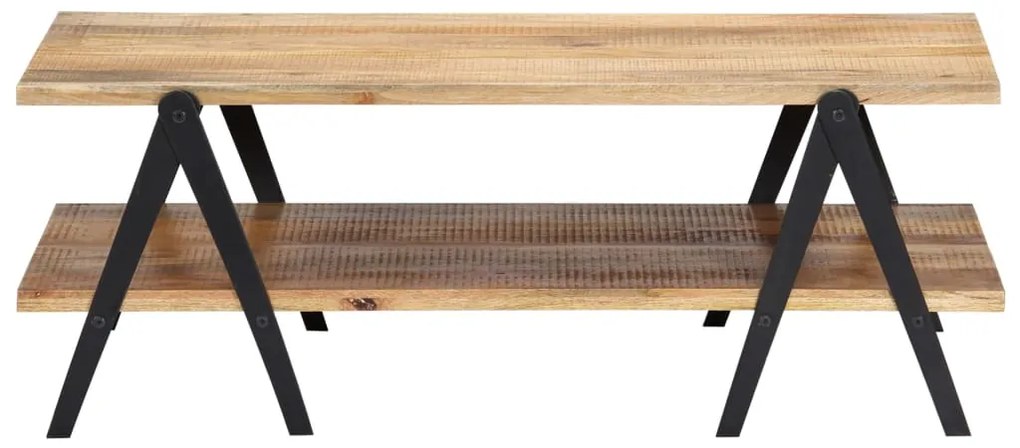 Mesa de centro em madeira de mangueira maciça 115x60x40 cm