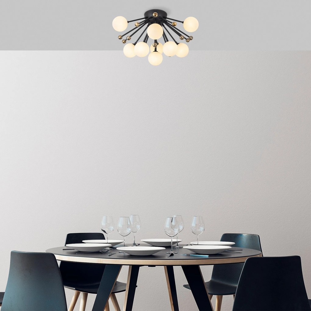 Candeeiro de Teto Roze – Preto – 56 x 56 x 34 cm