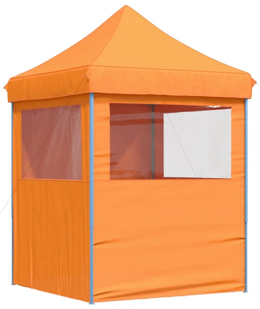 Tenda para festas pop-up dobrável c/ 4 paredes laterais laranja