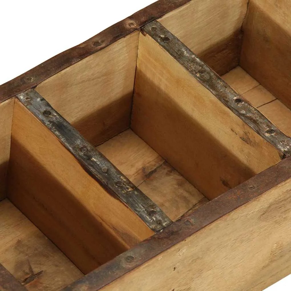 Conjuntos de bandejas vidaXL 4 pcs 30x14x9 cm Madeira Sólida Reclamada