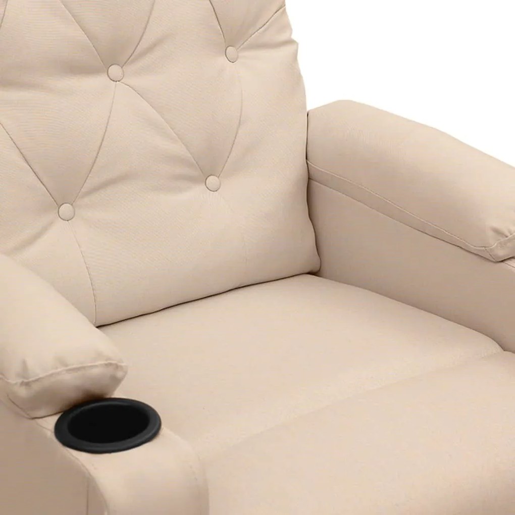 Poltrona de massagens tecido cor creme