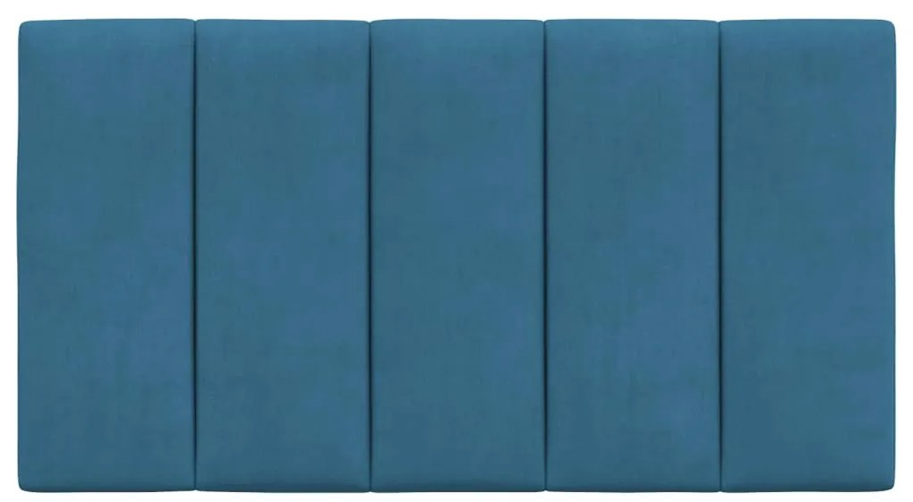 Almofadão de cabeceira 90 cm veludo azul