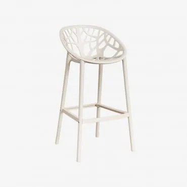 Banqueta Alta De Polipropileno Ores Tapioca Bege & ↑75 Cm - Sklum
