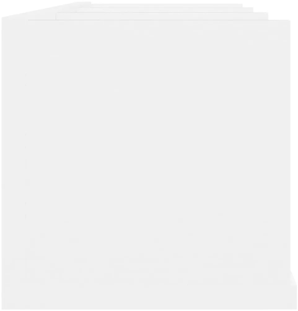 Prateleira de parede para CD derivados de madeira branco