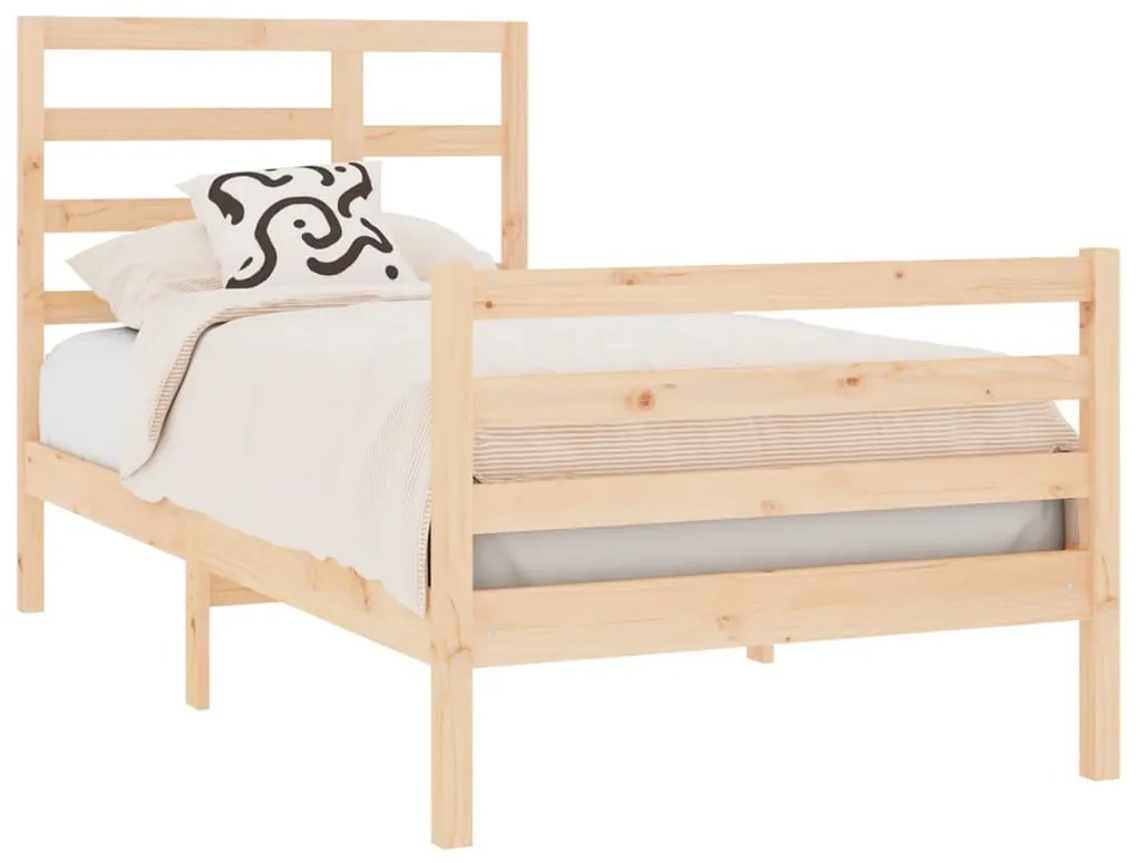 Estrutura cama pequena solteiro 75x190 cm madeira maciça