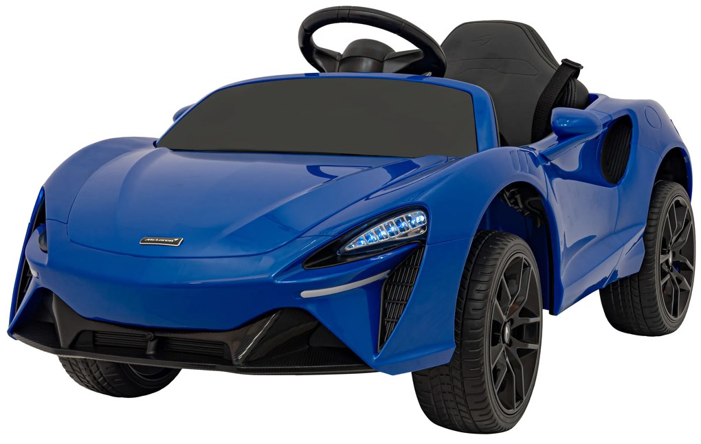 Carro elétrico para Crianças 12V 4x4 Mclaren Artura Rodas de EVA, Assento de couro Azul