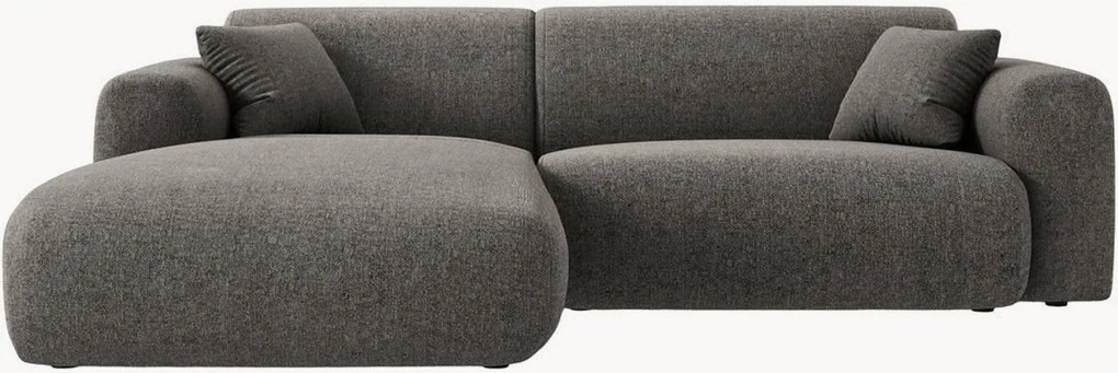 Sofá de canto em chenille Nolio