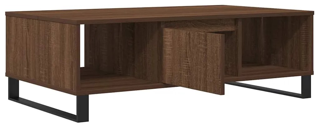 Mesa de centro 104x60x35 cm derivados madeira carvalho castanho