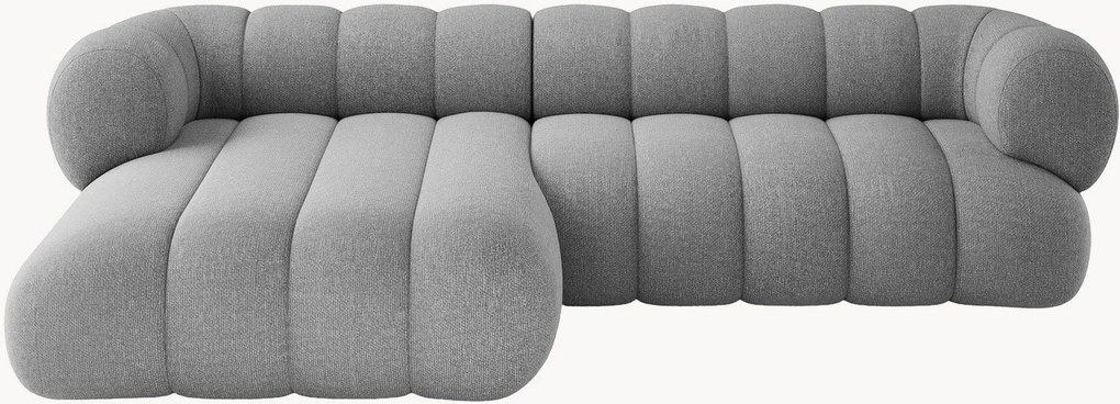 Sofá de canto em chenille Koge (5 lugares)