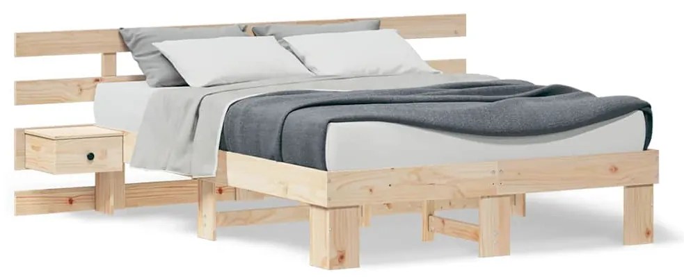 Estrutura da Cama com gaveta Castanho 120 x 200 cm