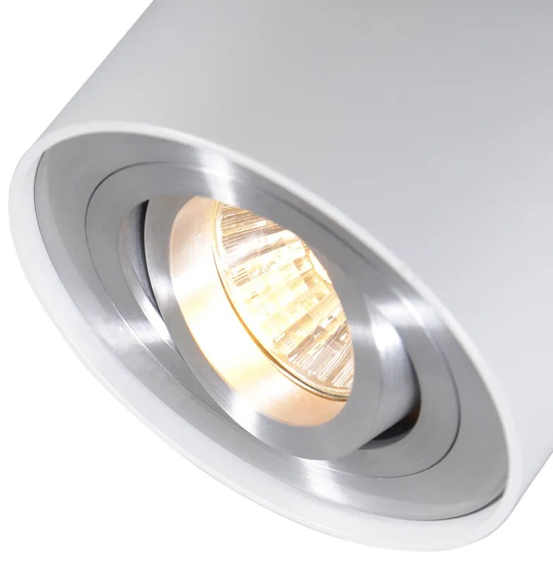 Conjunto de 4 focos brancos rotativos e inclináveis - Rondoo up Design,Moderno