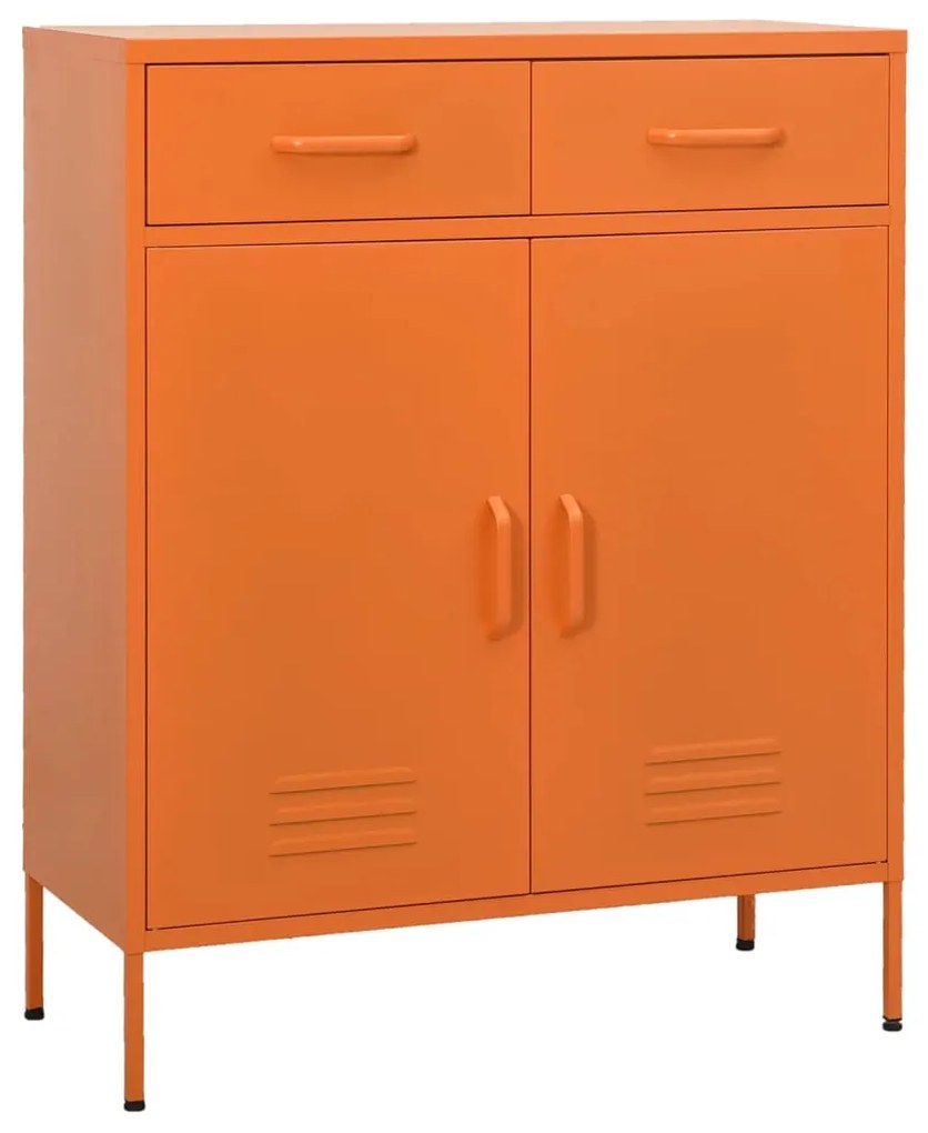 336156 vidaXL Armário de arrumação aço 80x35x101,5 cm laranja