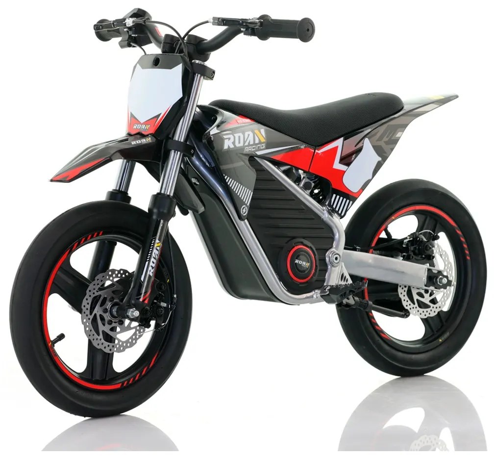 Mini moto elétrica para crianças Minicross 350W Roan MX E350 14/14" Supermotard Preta