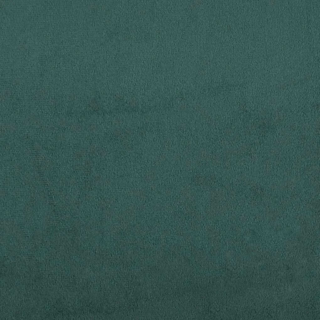 Estrutura de cama sem colchão 90x220 cm veludo verde-escuro