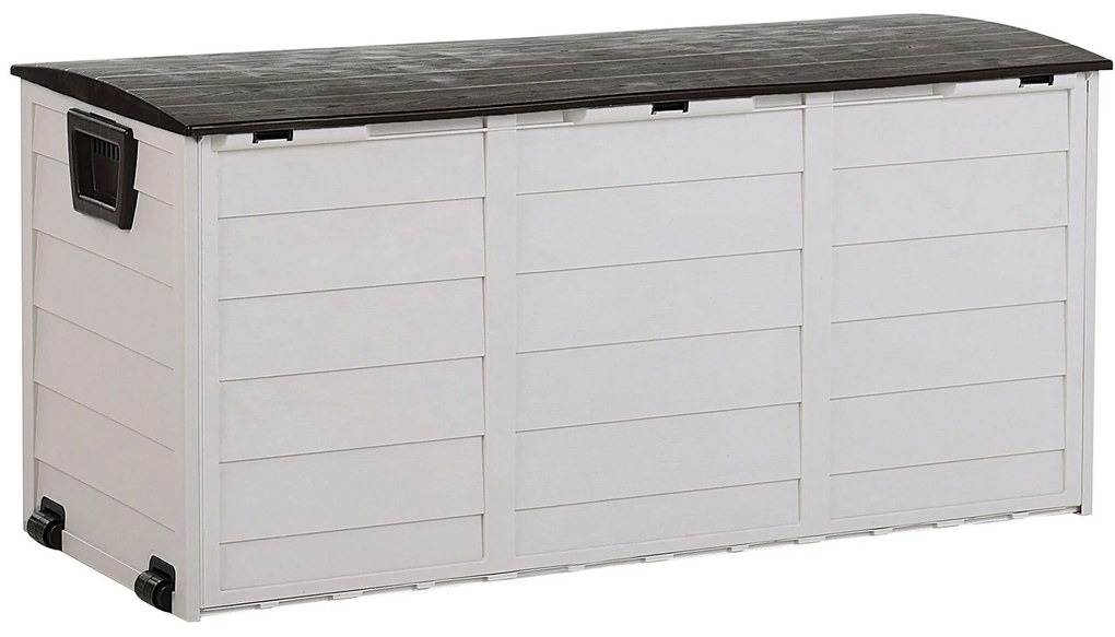 Caixa para exterior creme e castanho 112 x 50 cm LOCARNO Beliani