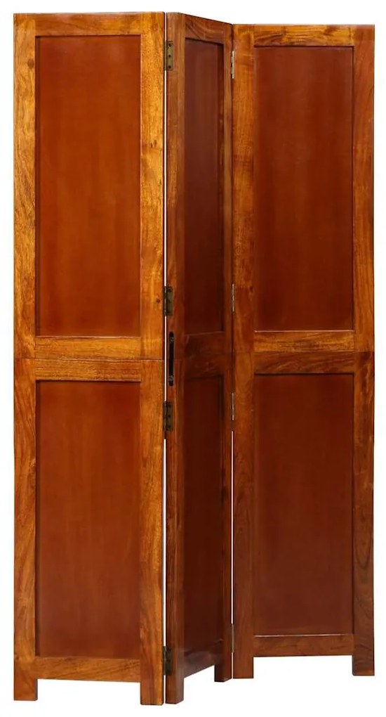 Divisor de Ambiente 3 Painéis Castanho Mel 35x1.5x160 cm Madeira Sólid