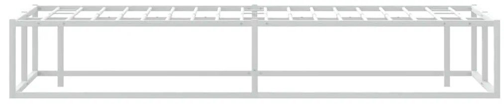 Estrutura de cama sem colchão branco 120x200 cm metal