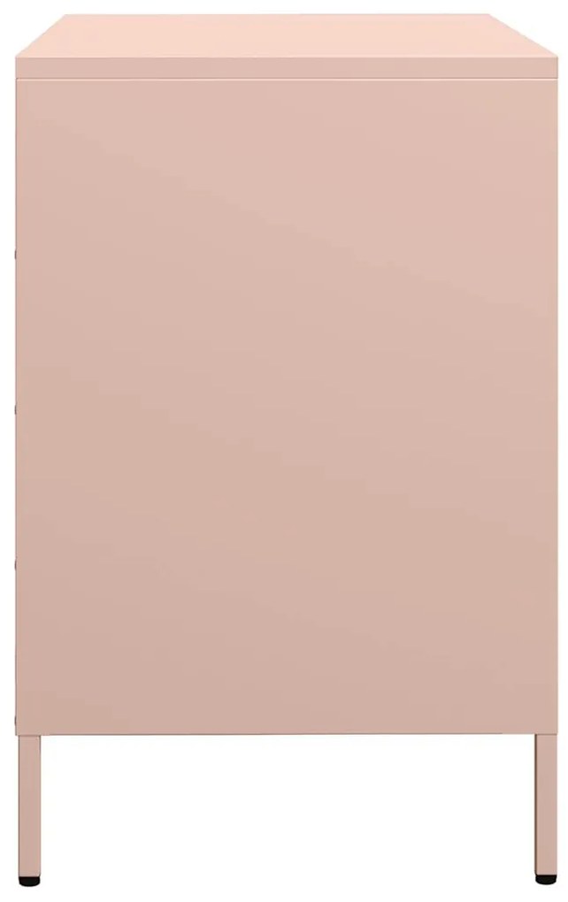 Aparador 68x39x58,5 cm aço laminado a frio rosa