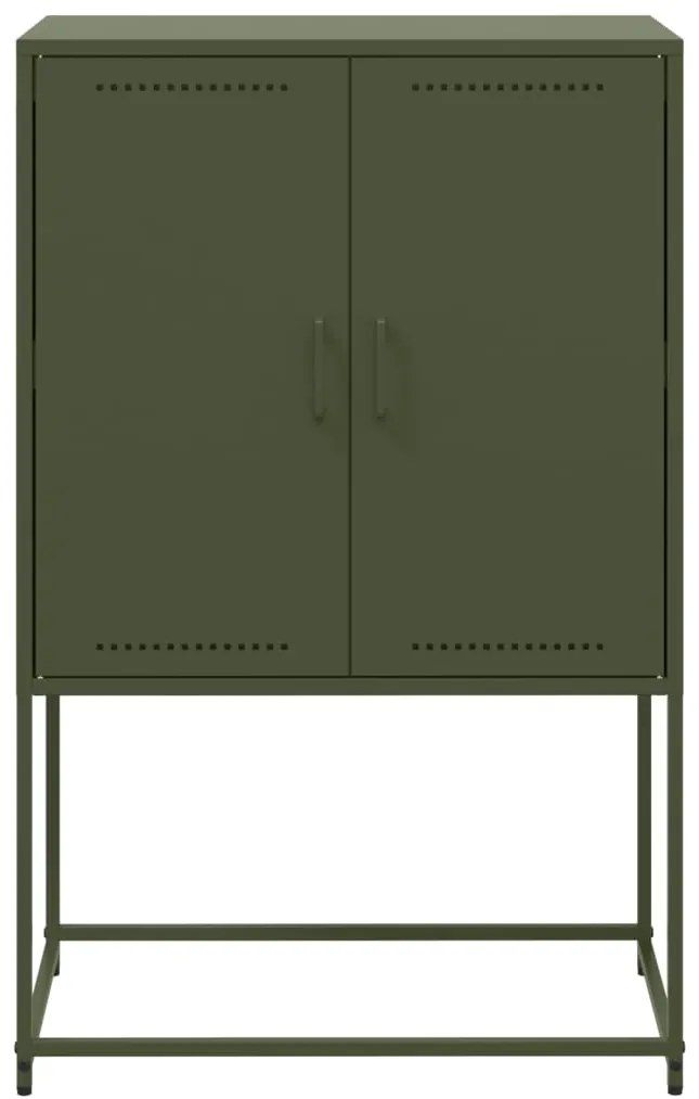 Aparador alto 68,5x38,5x107 cm aço verde azeitona