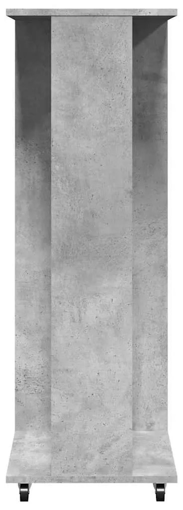 Roupeiro c/ rodas 102x38x110 cm deriv. madeira cinzento cimento