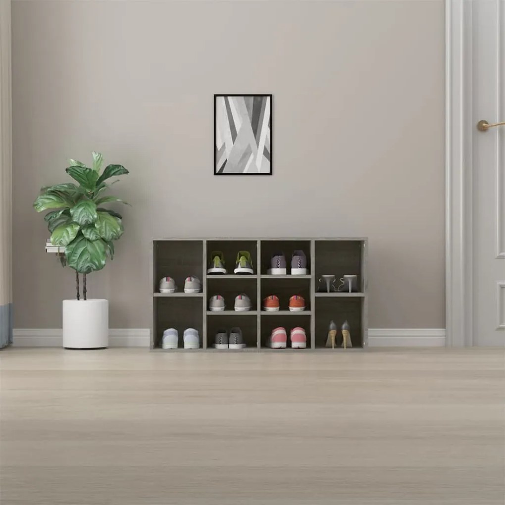 Banco sapateira 103x30x54,5cm derivados madeira cinzento sonoma