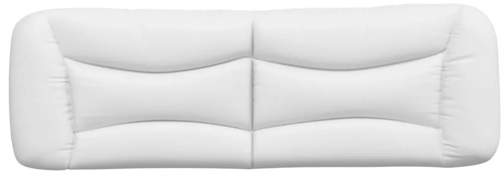 Almofadão de cabeceira 160 cm couro artificial branco