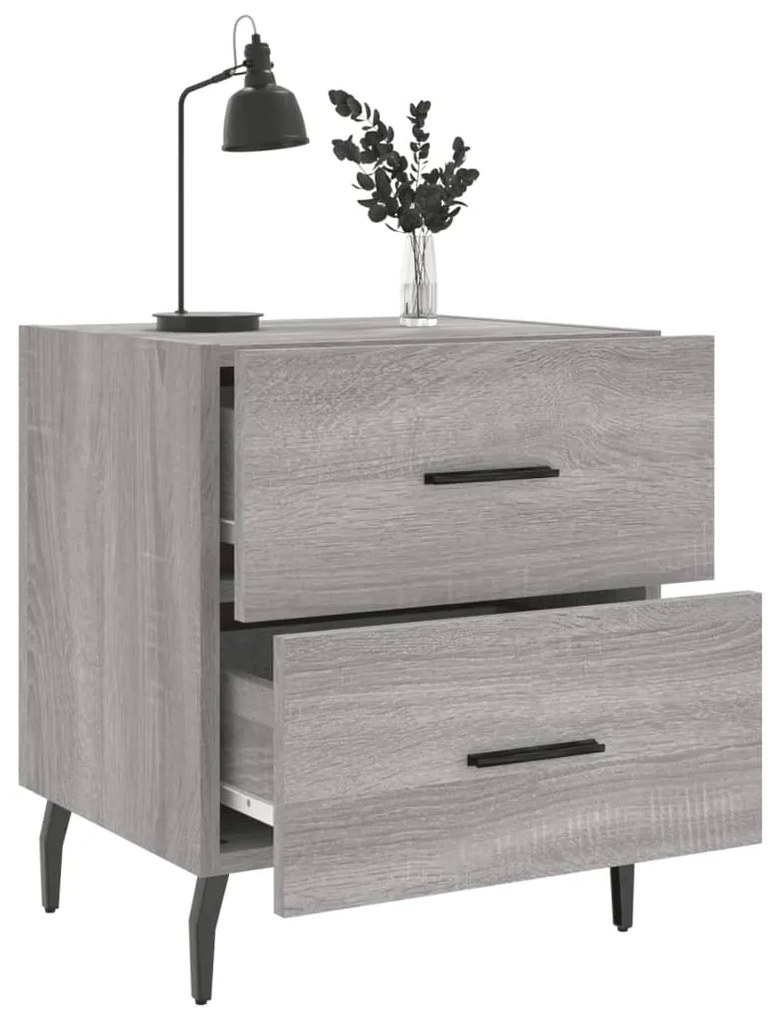Mesa cabeceira 40x35x47,5 cm derivados madeira sonoma cinza