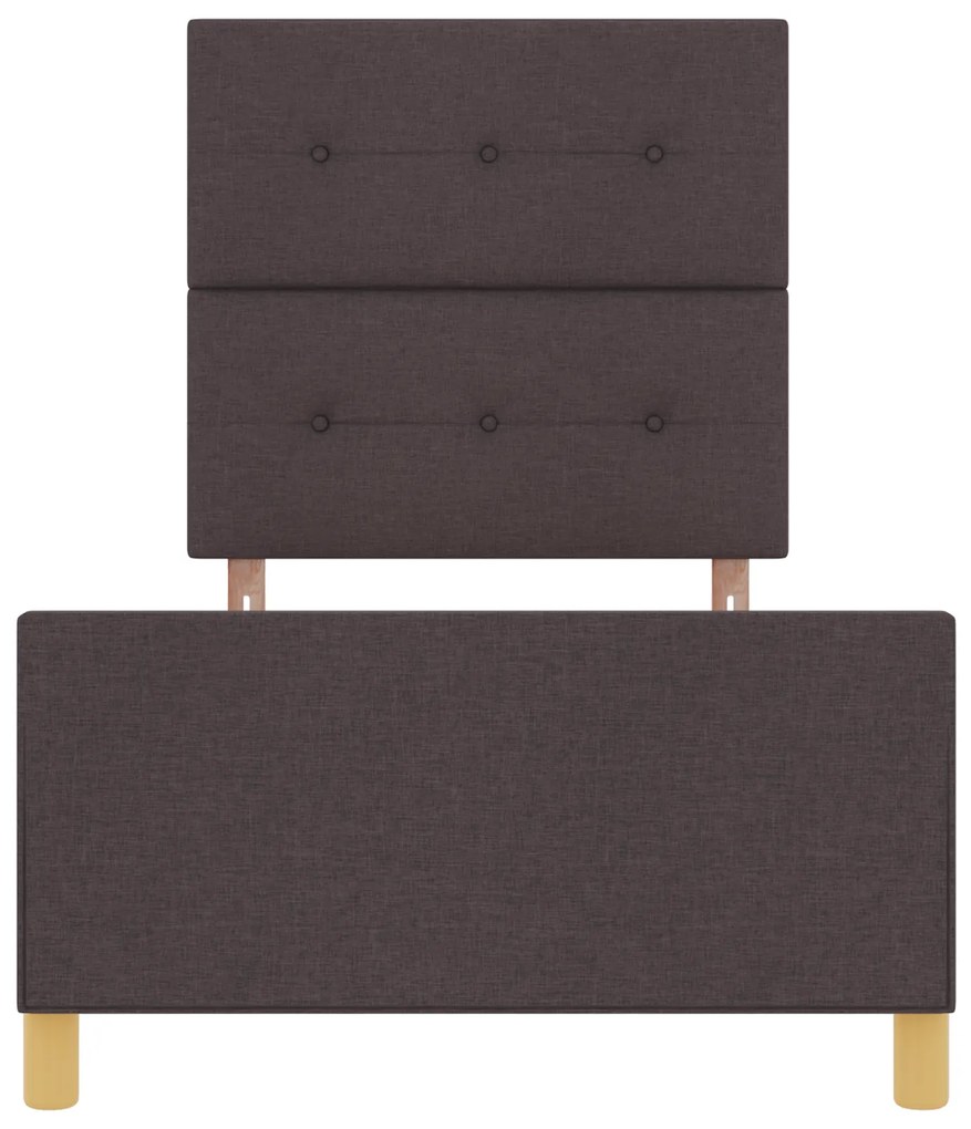 Cama vidaXL Marrom Escuro 90x200 cm em Tecido