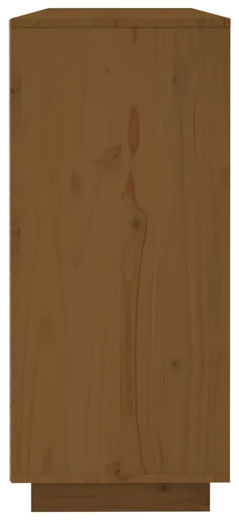 Aparador 120x35x80 cm madeira de pinho maciça castanho-mel