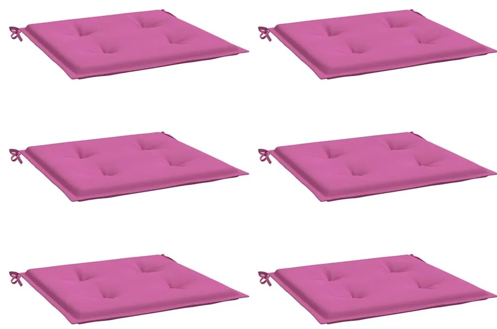 Almofadões p/ cadeira 6pcs 40x40x4 cm tecido rosa