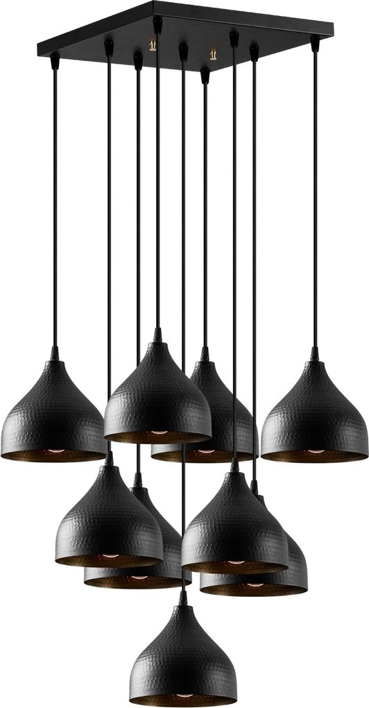 Candeeiro de Teto Tattoo – Preto – 63 x 63 cm