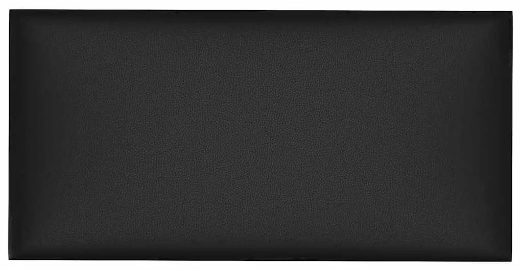 Painel de parede 12 pcs 30x15 cm couro artificial 0,54 m² preto