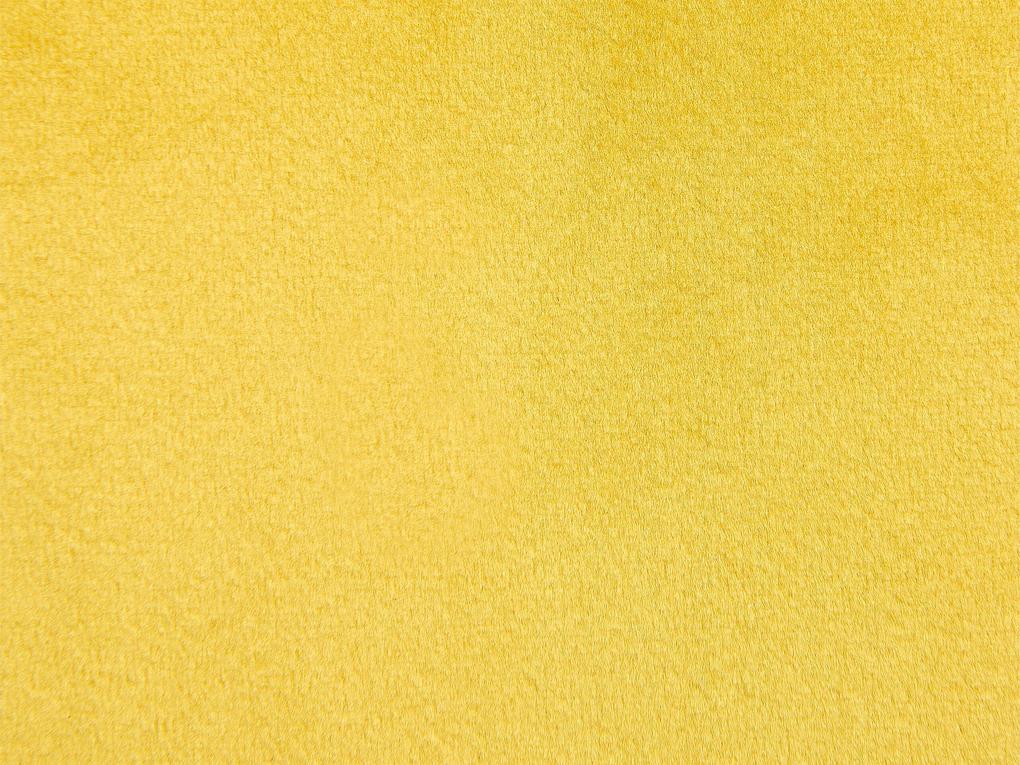 Conjunto de 2 almofadas em veludo amarelo 45 x 45 cm AERANGIS Beliani