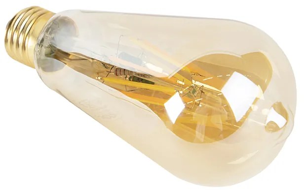 Conjunto de 5 Lâmpadas LED E27 Dim to Warm Dourado 8W 806lm 2000-2700K