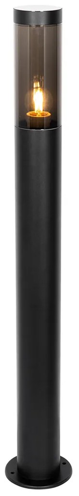 Candeeiro de poste exterior moderno preto 110 cm IP44 - Rox