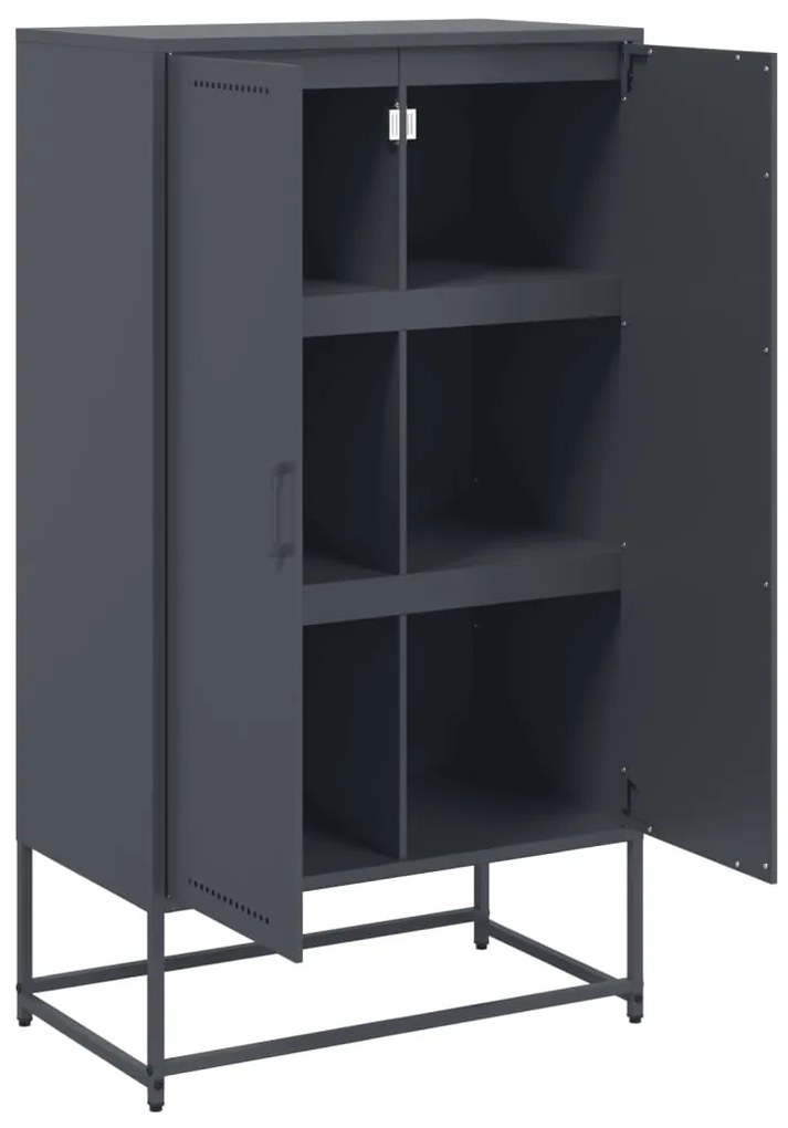 Aparador alto 68,5x38,5x123,5 cm aço antracite
