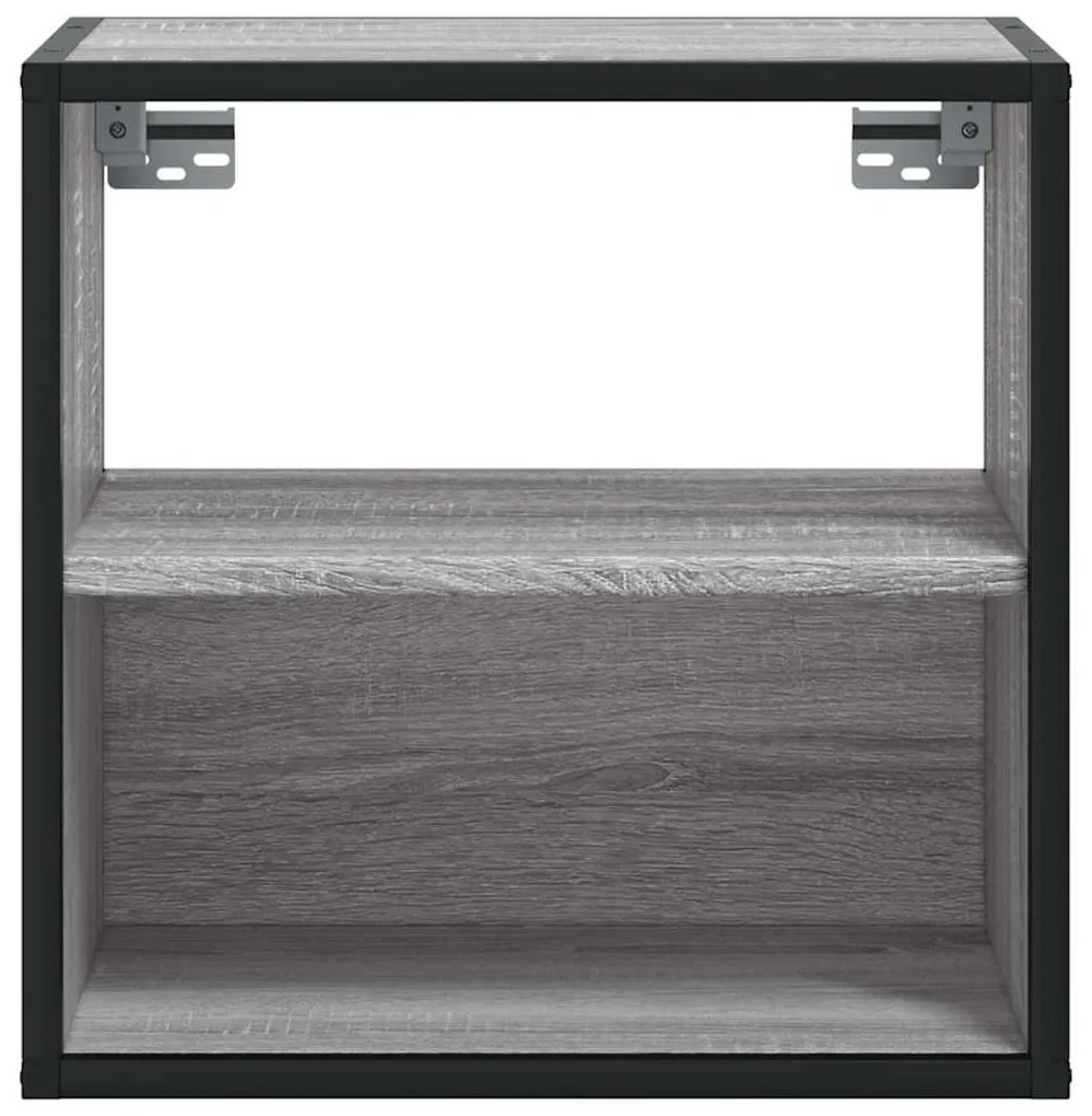 Mesa de cabeceira de parede 40x31x39,5 cm cinzento sonoma