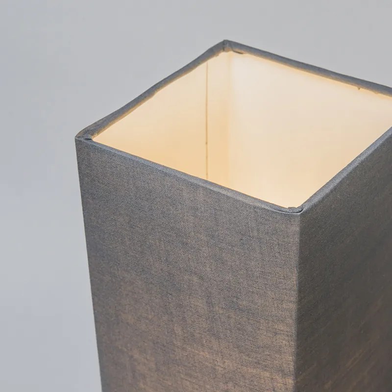 Candeeiro de mesa moderno cinzento com aço - Milo Design,Industrial,Moderno
